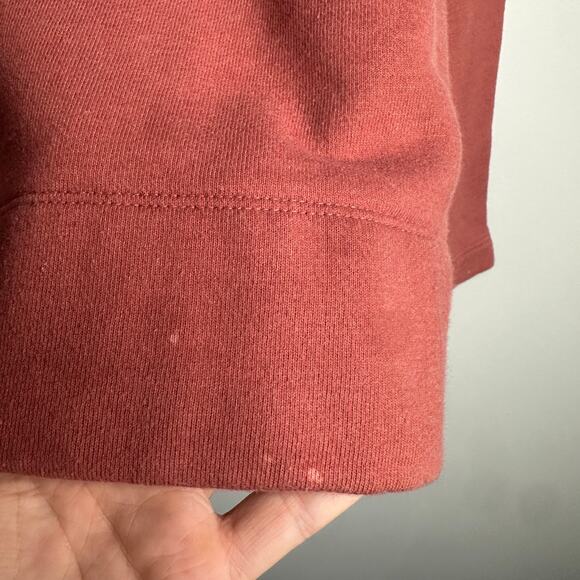 L.L Bean Signature Women's Pink 1/4 Zip Pullover Pouch Pocket detail Size M - Picture 5 of 8